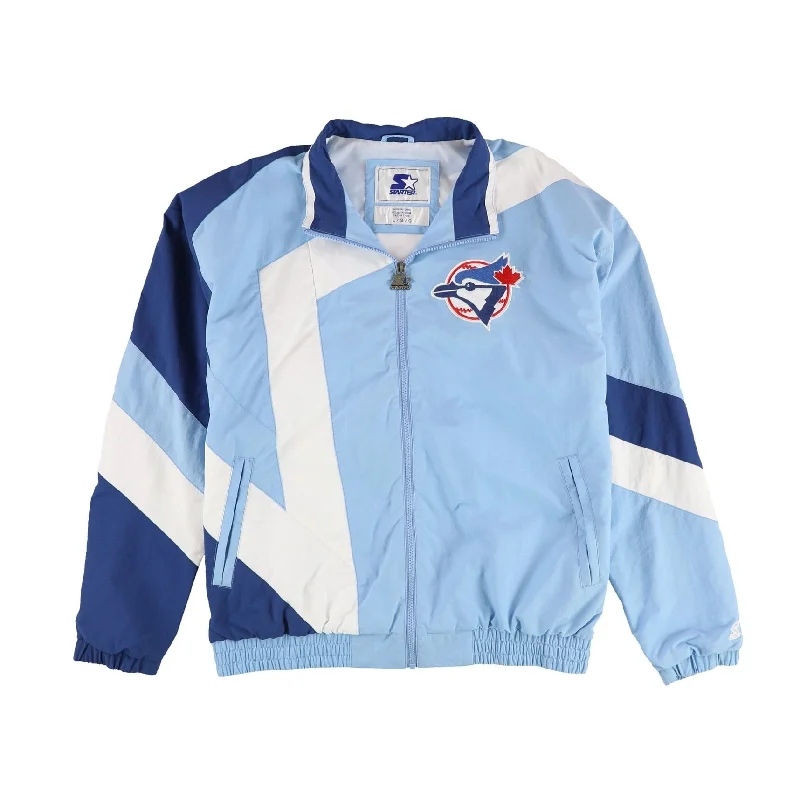 Men's trendy sports jackets-STARTER Mens Toronto Blue Jays Windbreaker Jacket, Blue, Large (Regular)