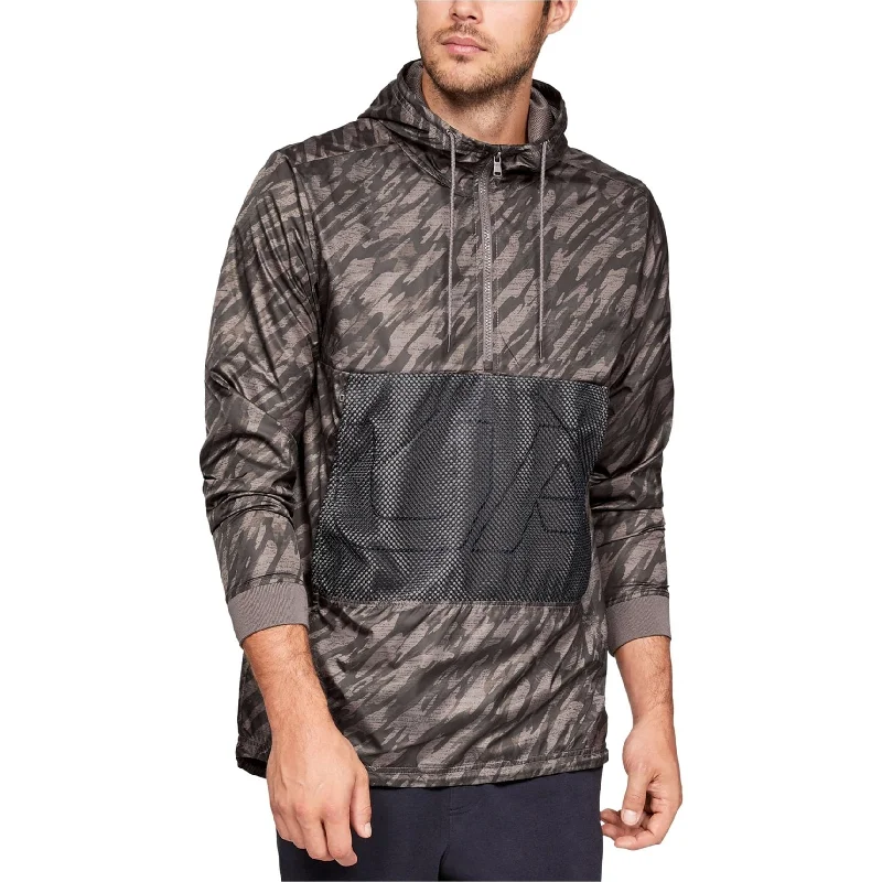 Men's performance running jackets-Under Armour Mens Camo-Print Windbreaker Jacket