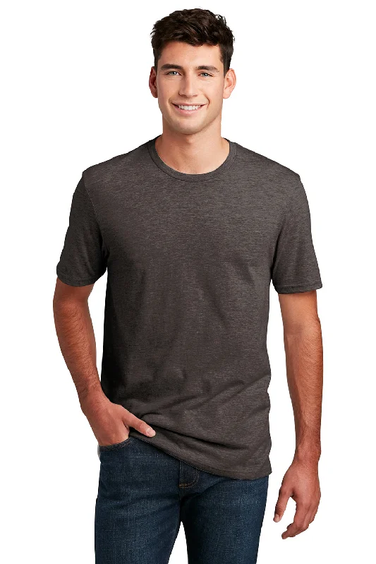 Men's short-sleeve classic muted-fresh-modern-deep-purple tee-District Mens Perfect Blend Short Sleeve Crewneck T-Shirt - Heather Brown