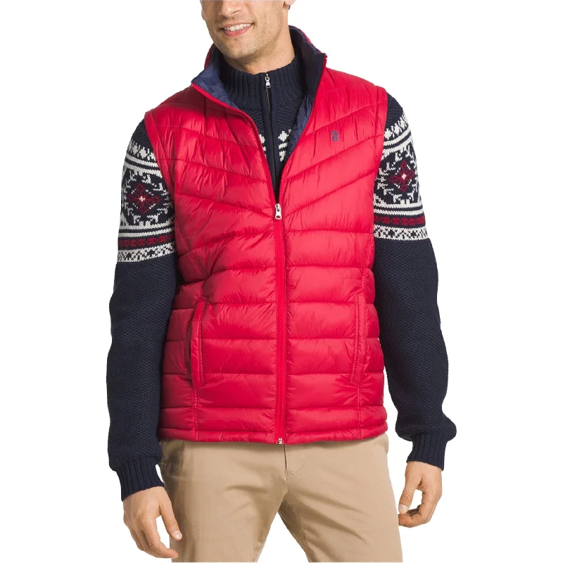 Men's colorful windbreaker jackets-IZOD Mens Apex Quilted Jacket, Red, Medium