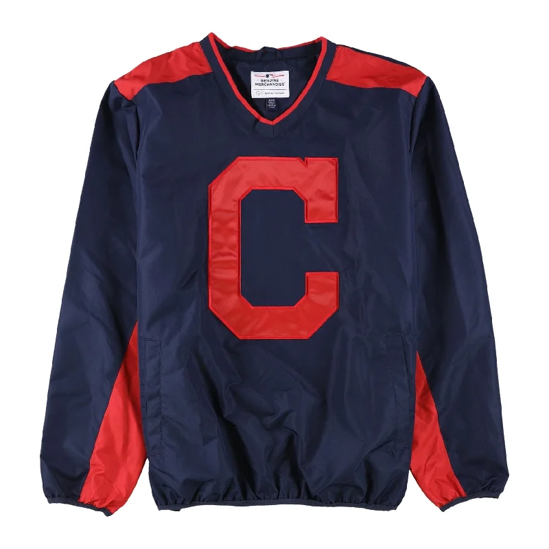 Men's tailored sports jackets-G-III Sports Mens Cleveland Indians Windbreaker Jacket, Blue, XX-Large