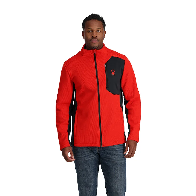 Men's performance cycling jackets-Mens Bandit Full Zip - Volcano