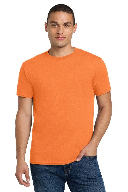 Men's short-sleeve subtle soft-trendy-trail shirt-Jerzees Mens Dri-Power Moisture Wicking Short Sleeve Crewneck T-Shirt - Safety Orange