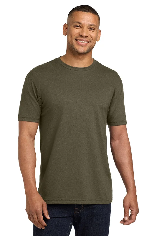 Men's short-sleeve deep classic-casting tee-Next Level Mens Sueded Jersey Short Sleeve Crewneck T-Shirt - Military Green