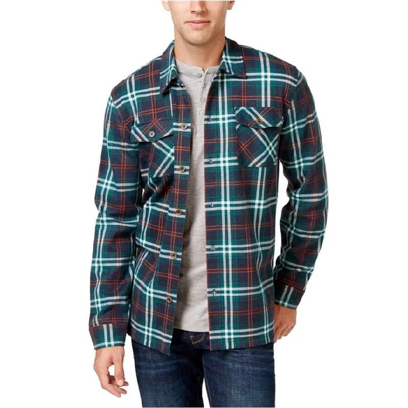 Men's durable motorcycle jackets-Weatherproof Mens Vintage Plaid Shirt Jacket