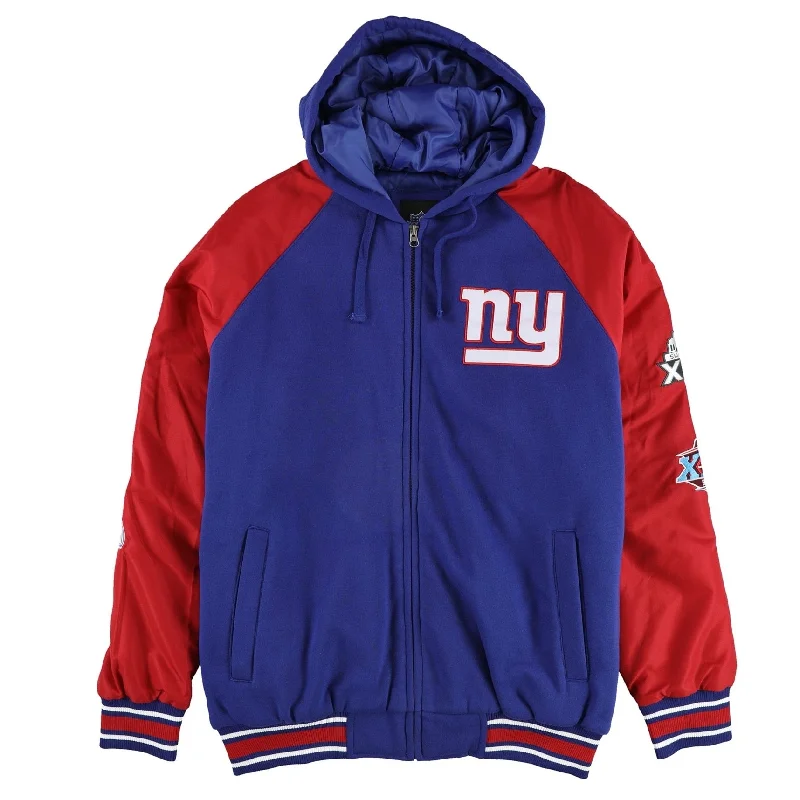 Men's affordable cycling jackets-NFL Mens 4X Super Bowl Champions NY Jacket, Blue, Large