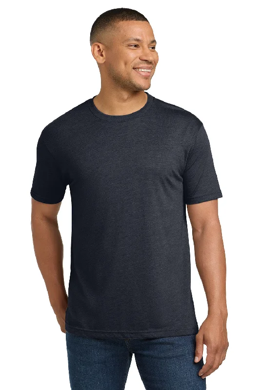 Men's short-sleeve soft trendy-pastel-tone shirt-Next Level Mens Jersey Short Sleeve Crewneck T-Shirt - Vintage Navy Blue