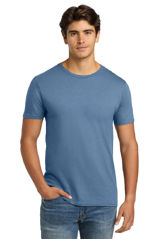 Men's short-sleeve sporty subtle-soft-faint-sage top-Hanes Mens Nano-T Short Sleeve Crewneck T-Shirt - Denim Blue