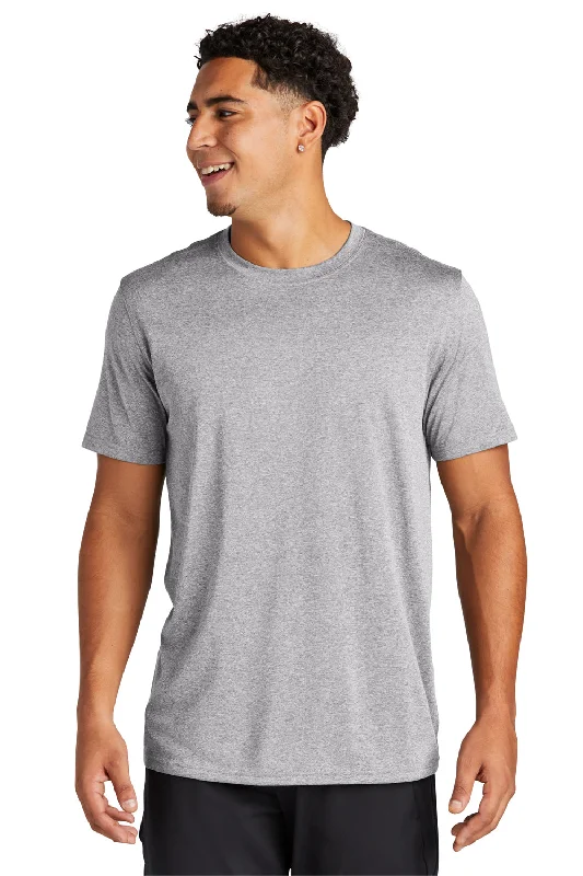 Men's short-sleeve modern ridge shirt-Sport-Tek Mens Echo Moisture Wicking Short Sleeve Crewneck T-Shirt - Heather Grey