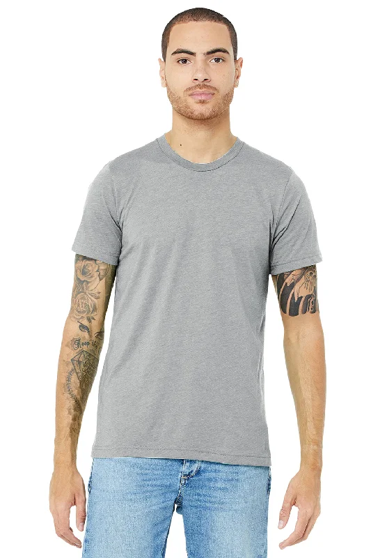 Men's short-sleeve casual bold-rich-sporty-true-sapphire top-Bella + Canvas Mens Short Sleeve Crewneck T-Shirt - Athletic Grey