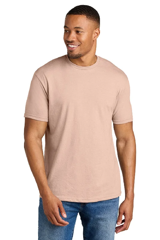 Men's short-sleeve stylish chunky-stripe top-Gildan Mens Softstyle CVC Short Sleeve Crewneck T-Shirt - Dusty Rose Pink