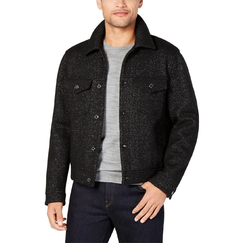 Men's casual business jackets-Michael Kors Mens Emmetex Jacket, Black, X-Large