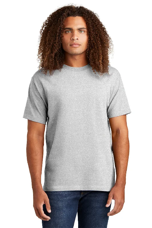 Men's short-sleeve bright sky-blue shirt-American Apparel Mens Short Sleeve Crewneck T-Shirt - Ash Grey