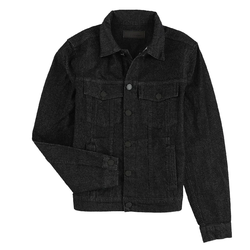 Men's tailored trench jackets-Articles of Society Mens Jackson Jean Jacket, Black, Medium