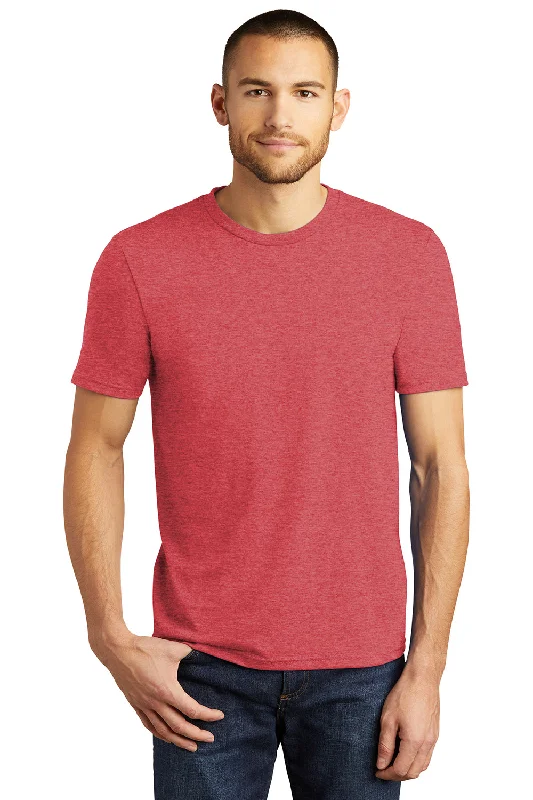 Men's short-sleeve modern vibrant-tropical-retro-frost-blue top-District Mens Perfect Tri Short Sleeve Crewneck T-Shirt - Red Frost