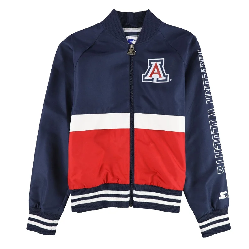 Men's waterproof parka jackets-STARTER Mens University Of Arizona Bomber Jacket, Blue, Medium