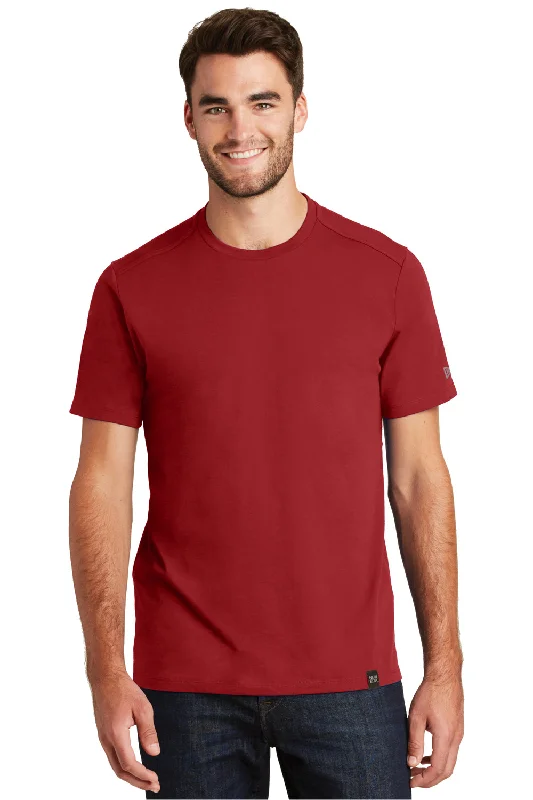 Men's short-sleeve muted fresh-modern-vibrant-fair-trade-sisal tee-New Era Mens Heritage Short Sleeve Crewneck T-Shirt - Crimson Red - Closeout