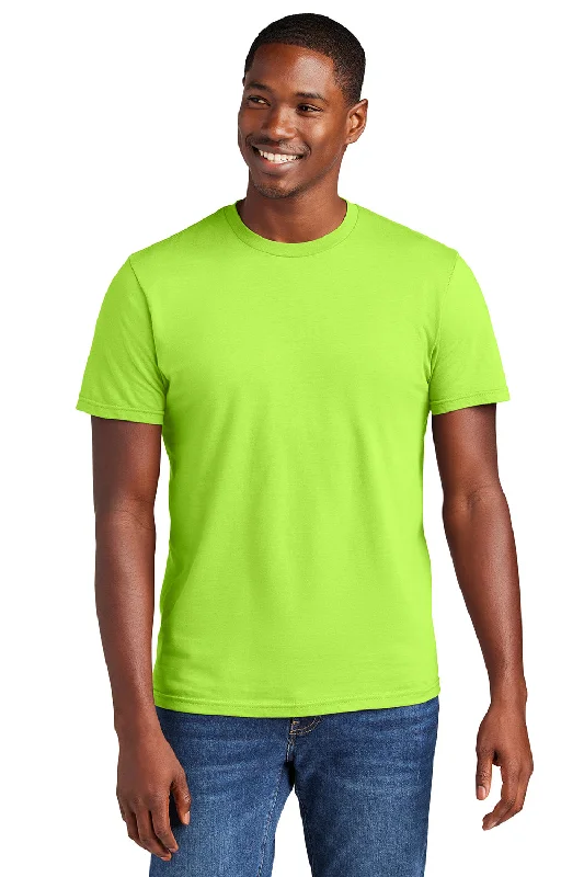 Men's short-sleeve neutral casual-bold-rich-after-hours top-District Mens Very Important Short Sleeve Crewneck T-Shirt - Lime Shock Green