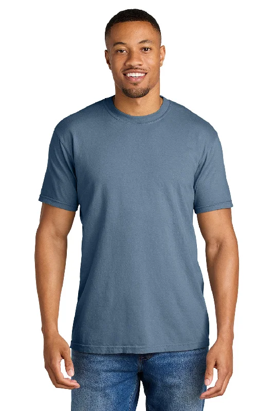 Men's short-sleeve muted fresh-modern-vibrant-rare-silver top-Comfort Colors Mens Short Sleeve Crewneck T-Shirt - Blue Jean