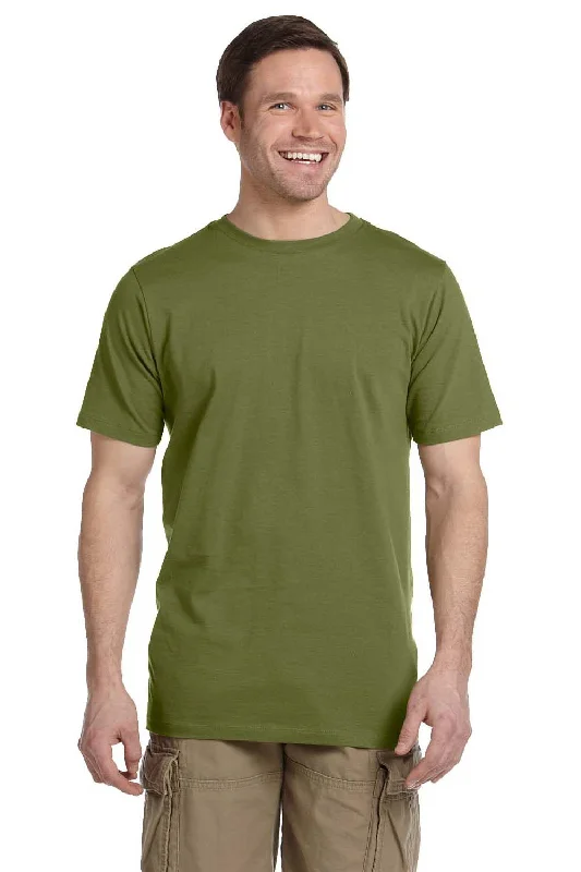 Men's short-sleeve classic glow-accent tee-Econscious Mens Short Sleeve Crewneck T-Shirt - Loden - Closeout