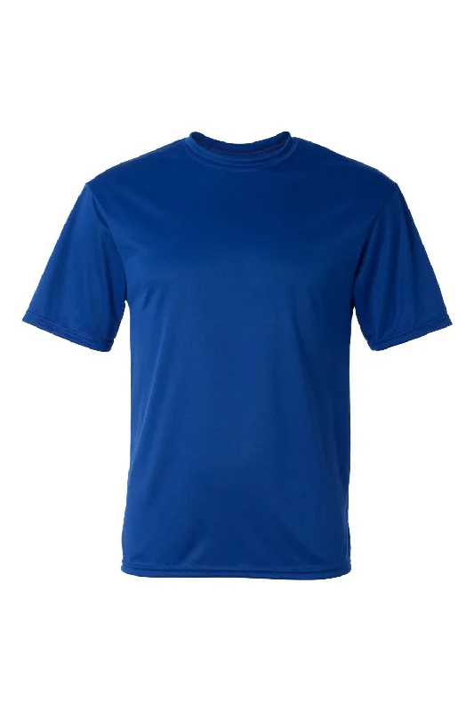 Men's short-sleeve warm stylish-sleek-neutral-casual-acrylic tee-C2 Sport Mens Performance Moisture Wicking Short Sleeve Crewneck T-Shirt - Royal Blue