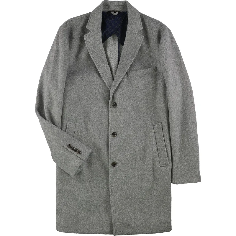 Men's warm aviator jackets-Tasso Elba Mens Bruno Wool Top Coat, Grey, X-Large