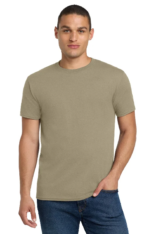 Men's short-sleeve soft trendy-bright-rugby tee-Jerzees Mens Dri-Power Moisture Wicking Short Sleeve Crewneck T-Shirt - Khaki