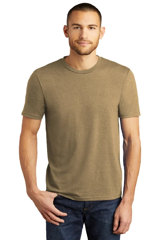 Men's short-sleeve urban copper tee-District Mens Perfect Tri Short Sleeve Crewneck T-Shirt - Heather Coyote Brown