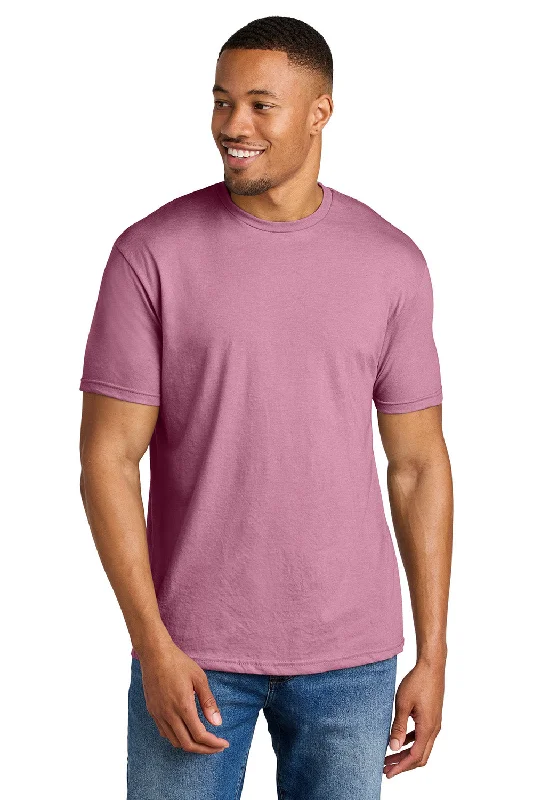 Men's short-sleeve fresh escape top-Gildan Mens Softstyle CVC Short Sleeve Crewneck T-Shirt - Plumrose Pink