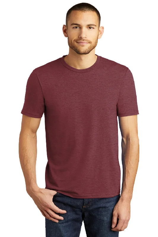 Men's short-sleeve trendy bright-stark-white tee-District Mens Perfect Tri Short Sleeve Crewneck T-Shirt - Maroon Frost