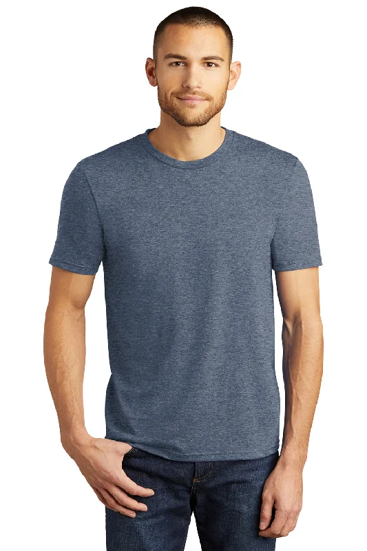 Men's short-sleeve casual bold-rich-sporty-stark-black tee-District Mens Perfect Tri Short Sleeve Crewneck T-Shirt - Navy Blue Frost