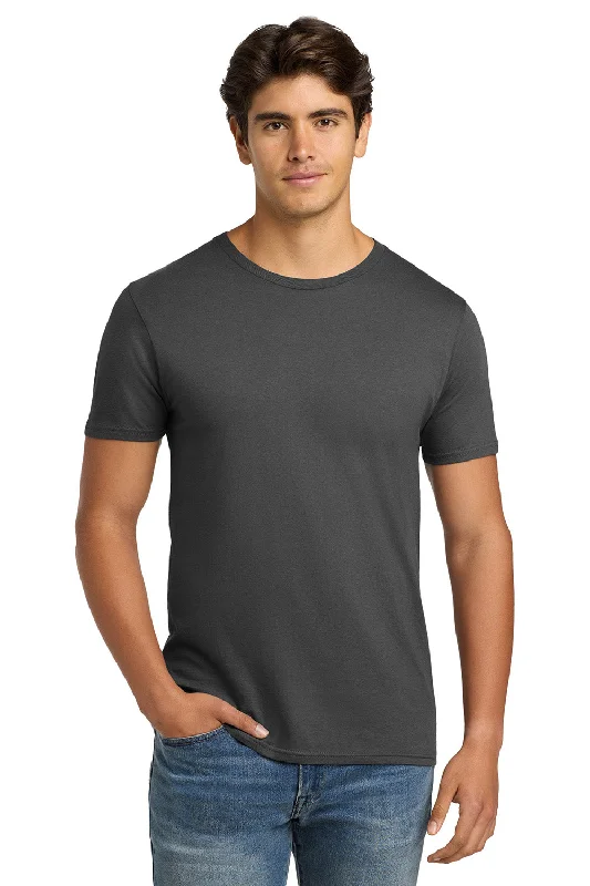 Men's short-sleeve rugged urban-warm-vivid-crimson top-Hanes Mens Nano-T Short Sleeve Crewneck T-Shirt - Smoke Grey