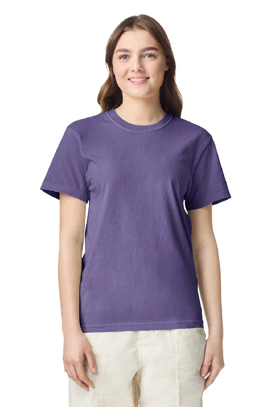 Men's short-sleeve rich hot-coral tee-Comfort Colors Mens Short Sleeve Crewneck T-Shirt - Grape Purple