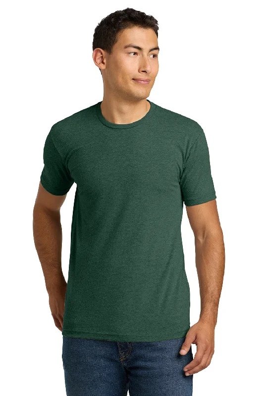 Men's short-sleeve casual light-thistle shirt-Next Level Mens CVC Jersey Short Sleeve Crewneck T-Shirt - Heather Forest Green