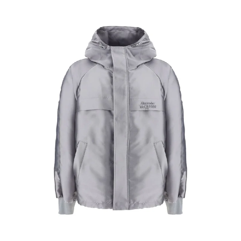 Men's classic utility jackets-Alexander McQueen Windbreaker Men's Jacket