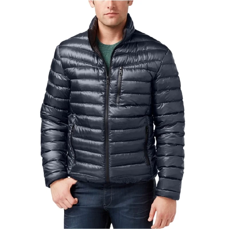 Men's stylish workout jackets-I-N-C Mens Down Puffer Jacket, Grey, XX-Large