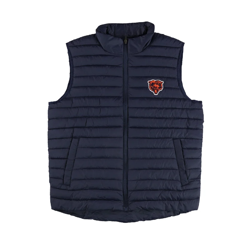 Men's premium aviator jackets-NFL Mens Chicago Bears Puffer Vest, Blue, Large