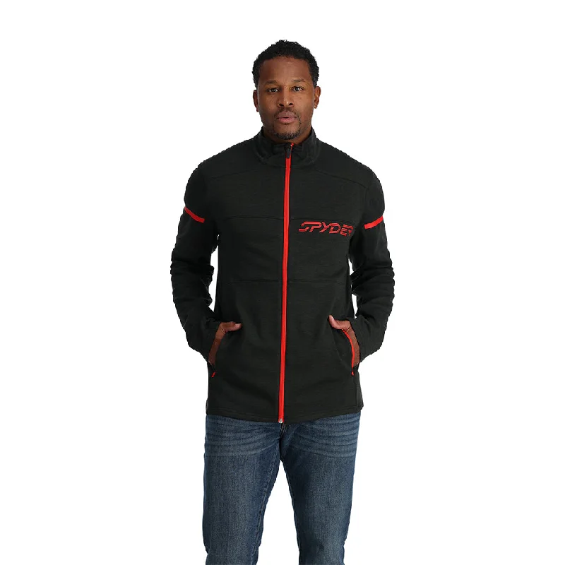 Men's affordable down jackets-Mens Speed Fleece Full Zip - Black