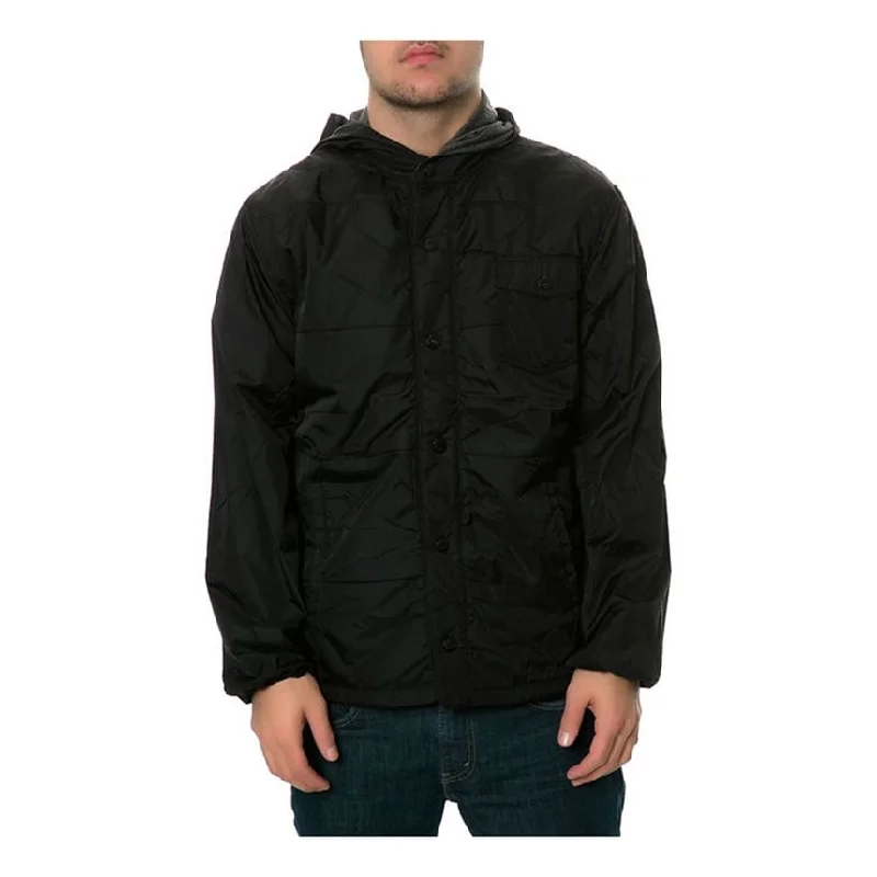 Men's affordable running jackets-AMBIG Mens The Lenny Nylon Anorak Jacket, Black, Small