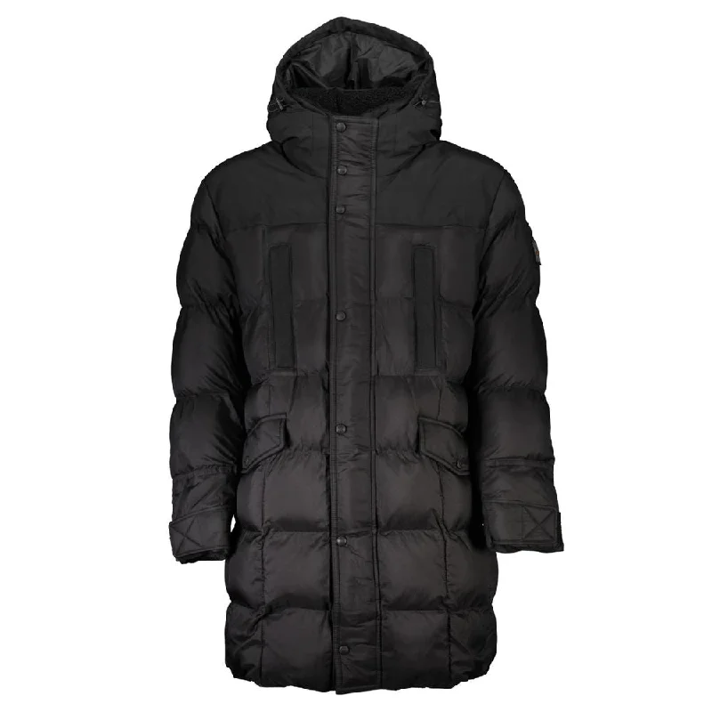 Men's durable down jackets-Hugo Boss Sleek Hooded  Polyamide Men's Jacket