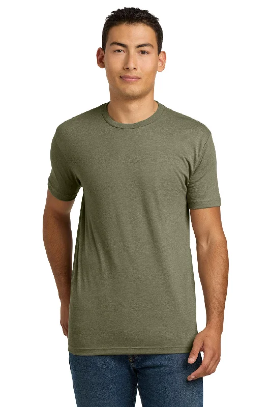 Men's short-sleeve urban warm-jam-session top-Next Level Mens CVC Jersey Short Sleeve Crewneck T-Shirt - Light Olive