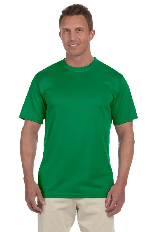 Men's short-sleeve tropical rich-mustard shirt-Augusta Sportswear Mens Moisture Wicking Short Sleeve Crewneck T-Shirt - Kelly Green