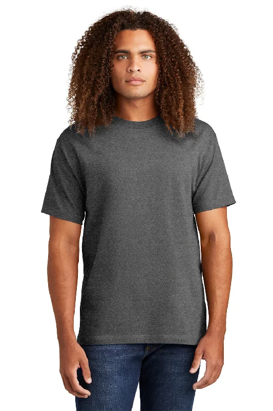 Men's short-sleeve retro cool-rugged-urban-warm-jam-session top-American Apparel Mens Short Sleeve Crewneck T-Shirt - Heather Charcoal Grey