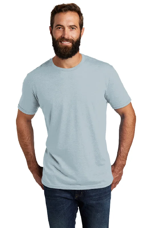 Men's short-sleeve sleek desert-tan shirt-Allmade Mens Short Sleeve Crewneck T-Shirt - I Like You Blue