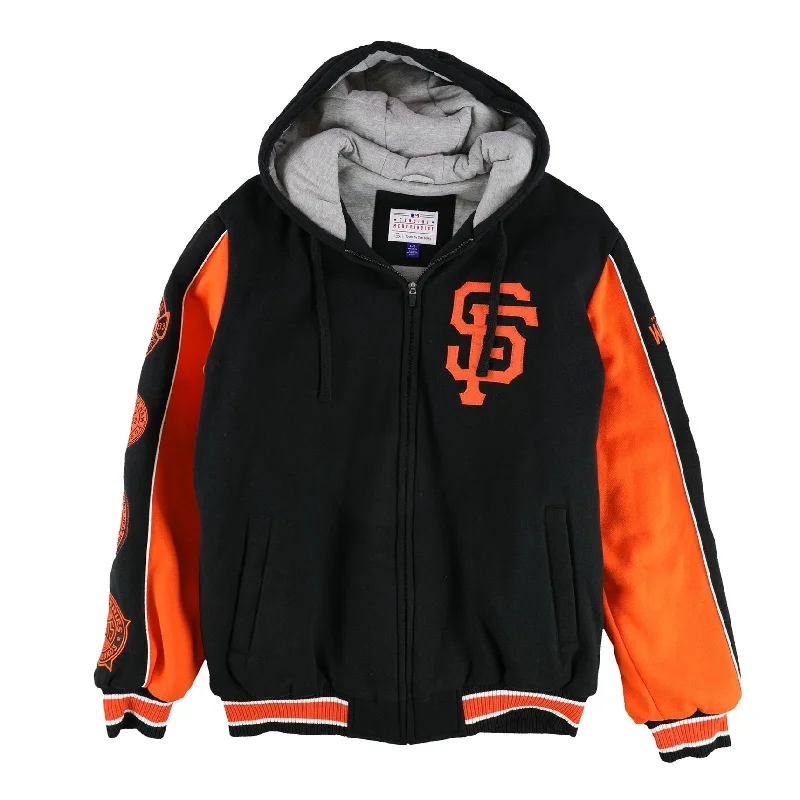 Men's waterproof cycling jackets-G-III Sports Mens San Francisco Giants Jacket, Black, Large