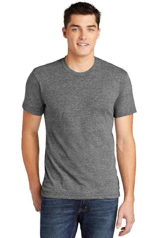 Men's short-sleeve classic muted-fresh-modern-smooth-side-pocket shirt-American Apparel Mens Track Short Sleeve Crewneck T-Shirt - Athletic Grey