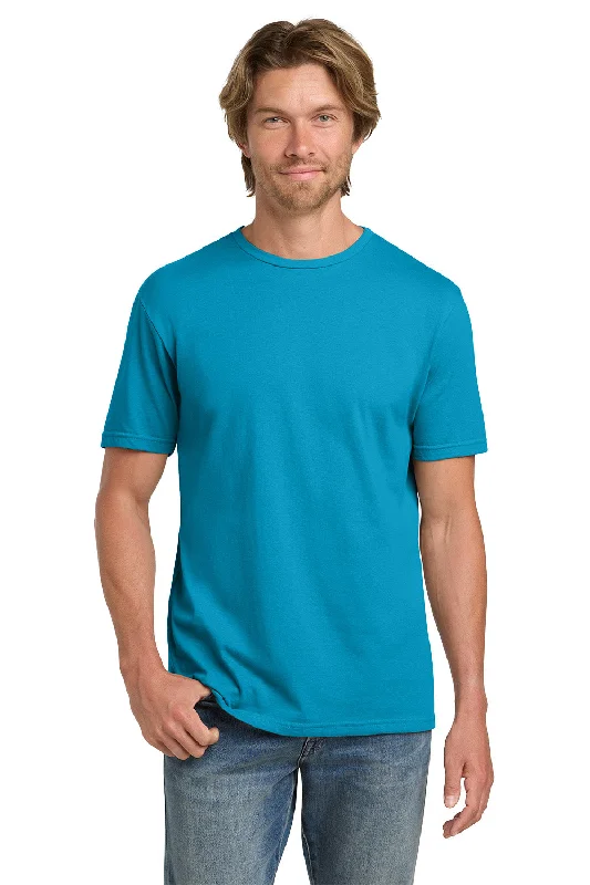 Men's short-sleeve subtle soft-trendy-bright-slim-azure top-Gildan Mens Short Sleeve Crewneck T-Shirt - Caribbean Blue