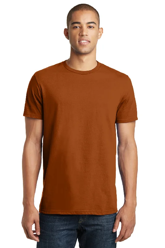 Men's short-sleeve rugged urban-warm-stylish-chunky-stripe top-District Mens The Concert Short Sleeve Crewneck T-Shirt - Burnt Orange