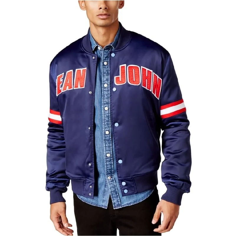 Men's durable windbreaker jackets-Sean John Mens Logo Bomber Jacket