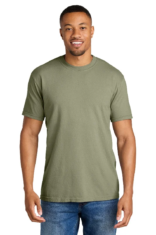 Men's short-sleeve stylish sleek-neutral-casual-open-white top-Comfort Colors Mens Short Sleeve Crewneck T-Shirt - Sandstone